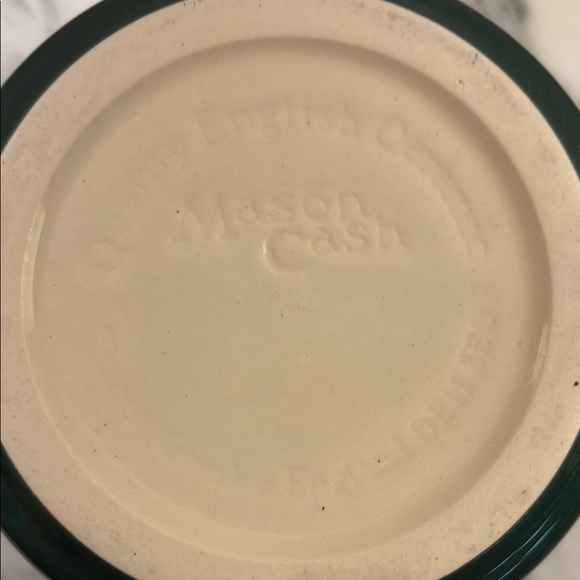 Rare Mason Cash Cream and Dark Green Dog Bowl with Terrier painted inside - Picture 7 of 10